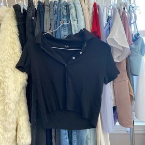 BRANDY MELVILLE POLO SHIRT CROPPED